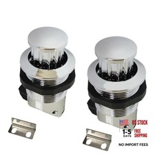 2Pcs Push Button Latch, Push to Close Latches for Perpendicular Door Silver