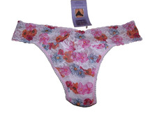 HANKY PANKY SIGNATURE LACE MULTI ORIGINAL RISE THONG SZ ONE SIZE NWT
