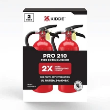 Pro 210 Rechargeable 2-A:10-B:C Class ABC 4 Lb. Fire Extinguisher 2-Pack 2103092