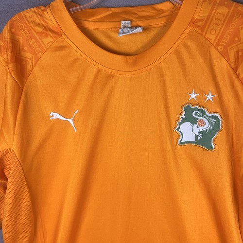 2010 Puma Ivory Coast Côte D'ivoire Home Soccer Jersey Didier Drogba Men 2XL - Picture 2 of 8