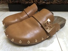 Tory Burch Mellow Studded Mule US 7.5 Caramel Corn Women  s EUC