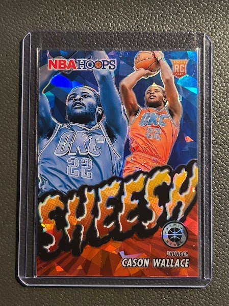 2023-24 Nba Hoops Premium Stock - Sheesh Cason Wallace #3 Red Disco Prizm /99