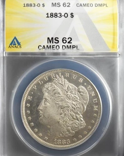 1883 O Morgan Silver Dollar ANACS MS-62 DMPL  CAMEO Deep Mirror Proof Like