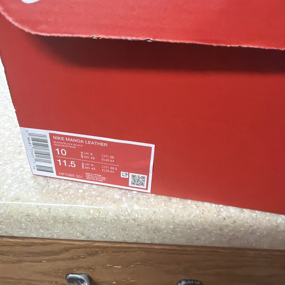 Nike Manoa кожи Acg ботинки черный/черный нуар размер 10 - Изображение 2 из 4