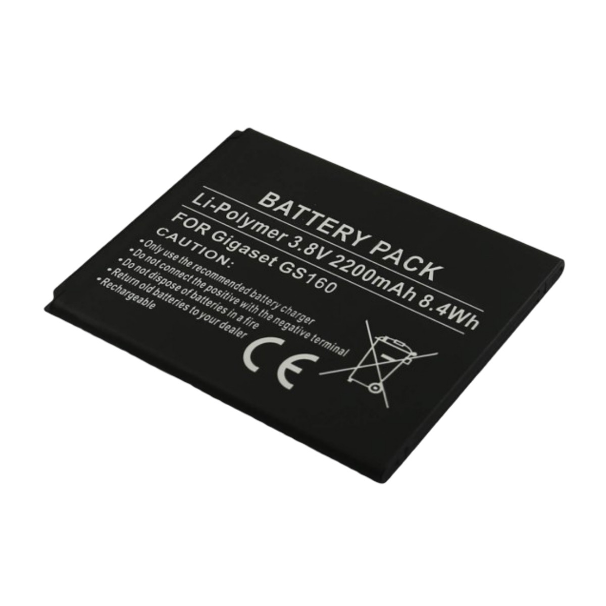Batterie Gigaset GS160 GS170 Li-ion 2200mAh - Pièce de rechange Avizar noire