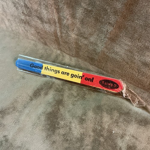 Vintage 1960s advertising fingernail file Rainbo Brand bread in original wrap #4