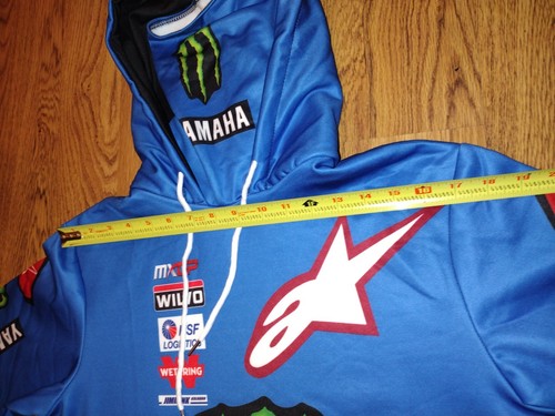 Yamaha Monster Energy Alpine Stars Motocross Hoodie Size S "Crochet 25" on back - Picture 16 of 18