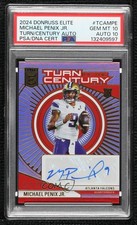 2024 Donruss Elite Turn of the Century Michael Penix Jr PSA 10 GEM MT Auto 1k54