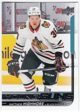 2018-19 Upper Deck Series 2 Young Guns MATTHEW HIGHMORE #464 Chicago Blackhawks