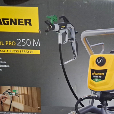 WAGNER Control Pro 250 M Airless Farbspritzgerät, Frischhaltedeckel + Easmask Tape Drape