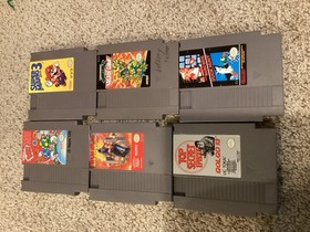 Nintendo NES Gray Console Bundle w/ console, controllers, games, 2 controllers