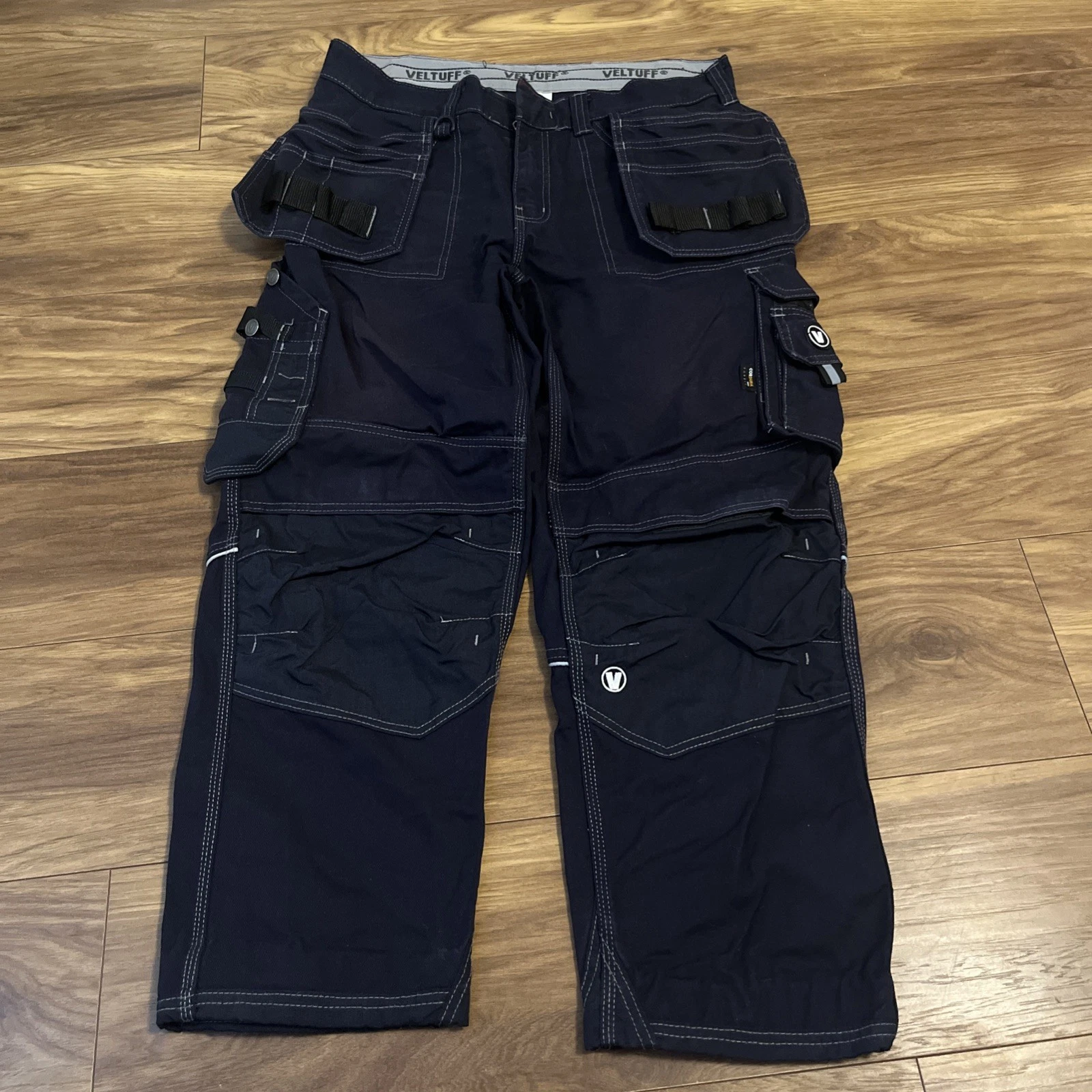 Veltuff Mens Blue Work Trousers Size Uk 38