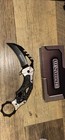 WarTech Silver/Black Aluminum Handle Karambit Combo Blade Manual Pocketknife — photo 1