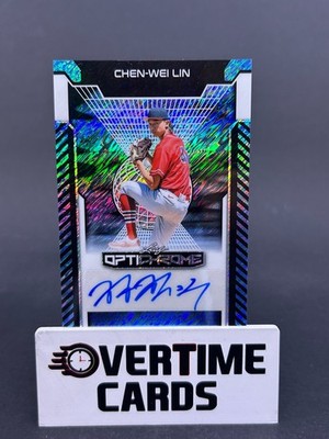 2025 Leaf Optichrome Chen-Wei Lin Blue Shimmer Base Autograph /7