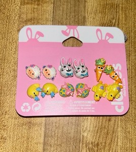 Claire’s Girls Easter Earrings NEW 6 Pack of Easter Earrings