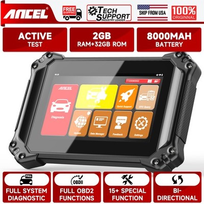8'' Full System OBD2 Scanner Active Test Scan Tool Car Diagnostic Code Reader Oil