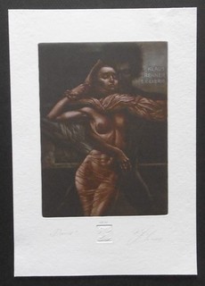 HRISTO NAIDENOV Exlibris Akt Danae