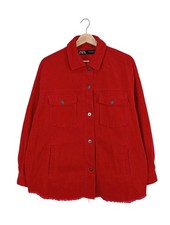 ZARA Giacca in velluto a coste Donna Giacca Taglia IT 42 rosso stile casual
