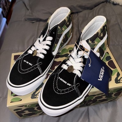 Bape x VANS LX Sk8-Mid Sneakers US Size 10 Brand New In Box