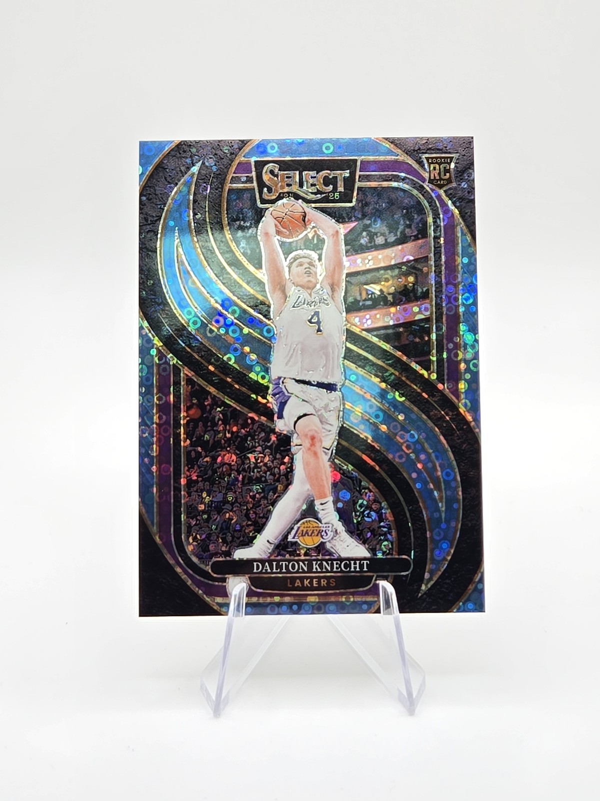 Dalton Knecht 2024-25 Panini Select RC Light Blue Disco Prizm SP #/99 #186