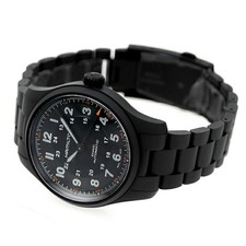 Unused HAMILTON Khaki Field Titanium H70665130 Black Auto Men's Watch in Box 3