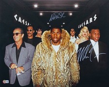 Magic Johnson & Mike Tyson Signed 16x20 80'S Hollywood Legends  Photo BAS Wit