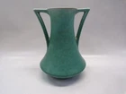Roseville Pottery Rozane Double Handled Urn / Vase Matte Tuquoise Circa 1941 3-8