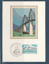 carte  1er jour     le pont de 44 Saint Nazaire Saint Brevin    1975