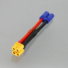 Parallel Wire EC5 1x Male to 2x Female XT60 10AWG 5+5CM Y Cable Keeps Voltage