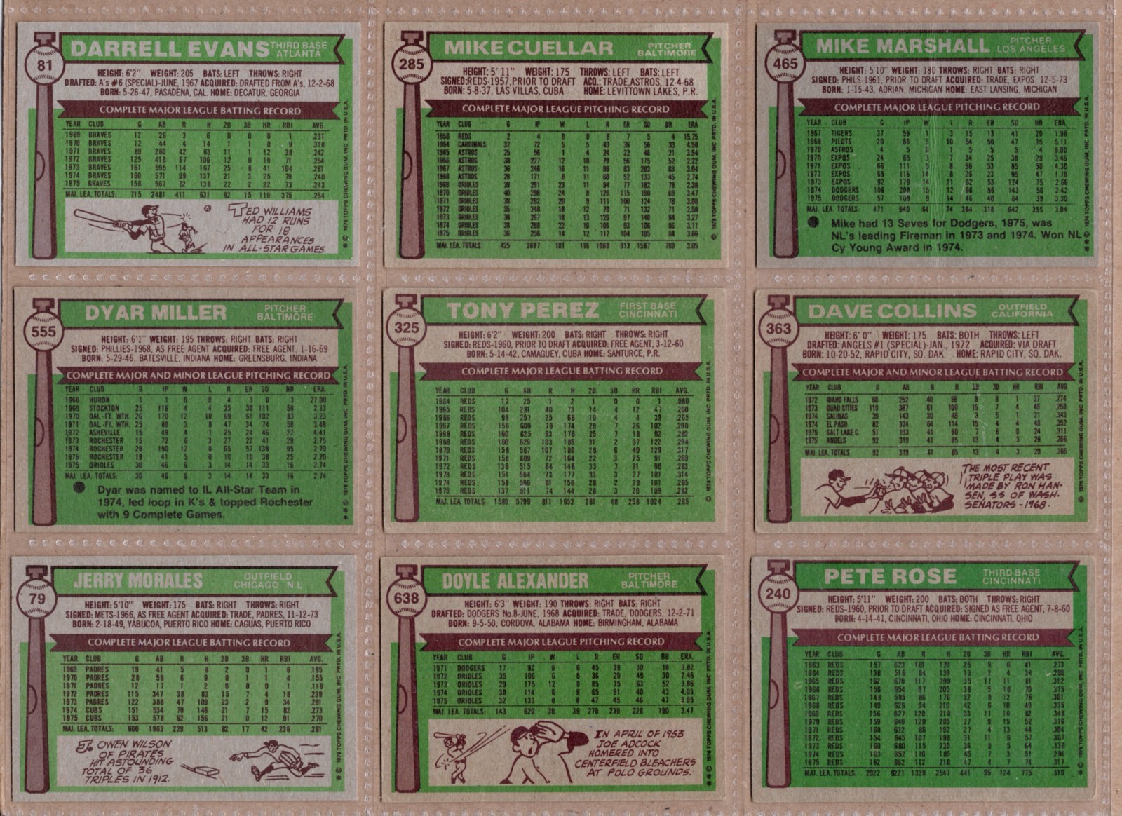 Ryan Ruyh 1976 topps 27 diff...18 HOF..Aaron, Nolan Ryan, Eckersley RC, Rose Ruth ...