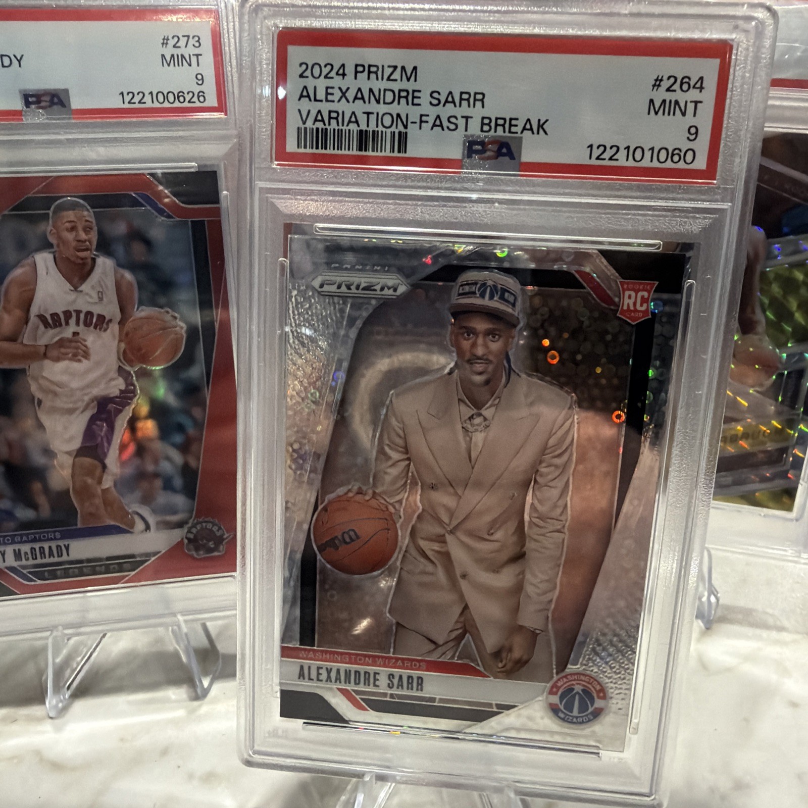 2024-25 Panini Prizm Fast Break - Alexandre Sarr Rookie Variation RC #264 PSA 9