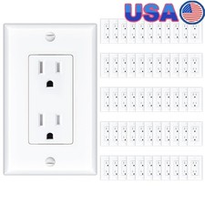 UL Certified Tamper Resistant Wall Outlets Easy Install Modern Design Child Safe