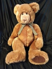Russ Teddybär, Sitzend 40 cm, Geoffrey mit Original Label, Kunstfell Unbespielt 