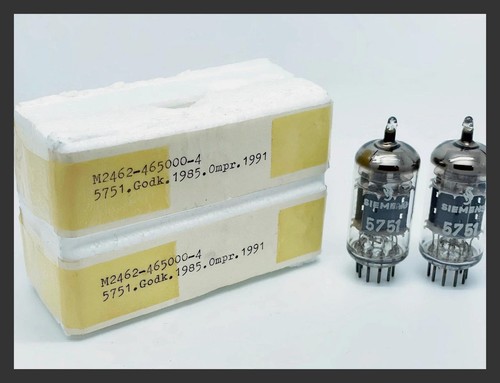 2 tubes triode audio scellés NOS Siemens Halske 5751 12AX7 ECC83 vintage Hi-Fi - Photo 6/9