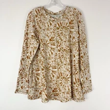 Logo Lounge by Lori Goldstein Top Large Tunic Pockets Tie Dye Soft Stretchy Cozy