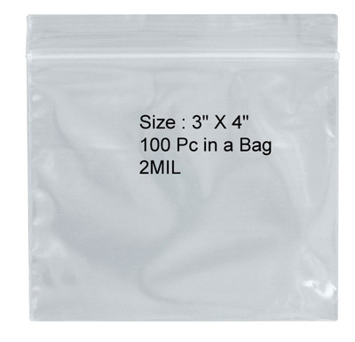 200 Sacchetti Trasparenti Richiudibili Con Zip – 3x4 Pollici, 2 Mil, Secure Seal