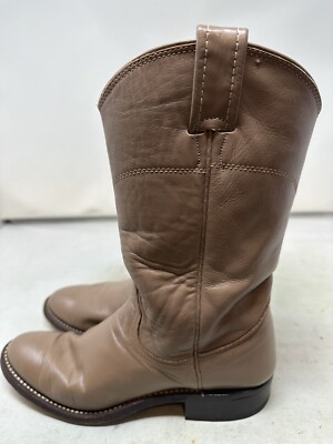 Nocona Taupe Leather Boot Nocona Wildflower Taupe Leather Roper Cowboy Boots Womens  main image 2