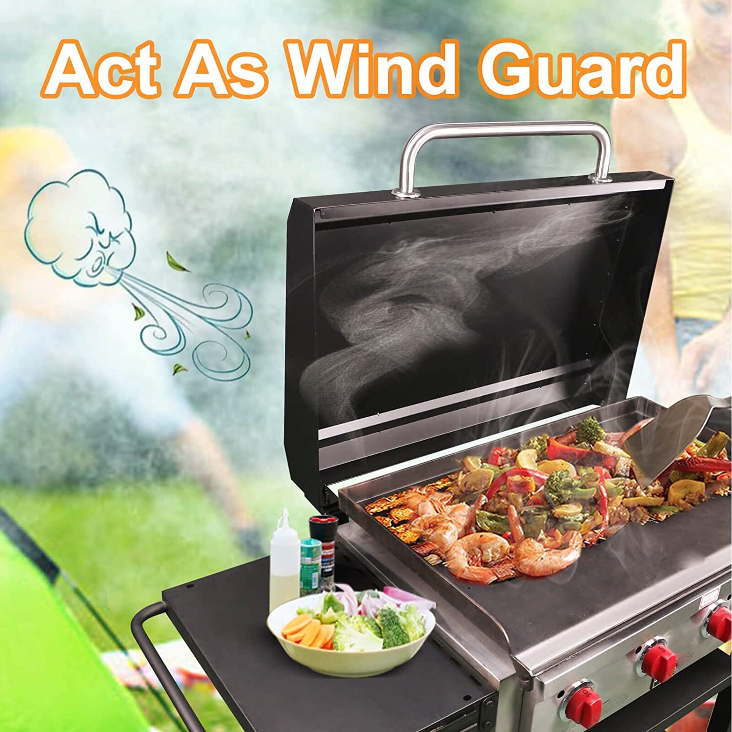 Hinged Lid for Camp Chef FTG600 Griddle Hard Cover Hood Black Griddle Cover Lid eBay