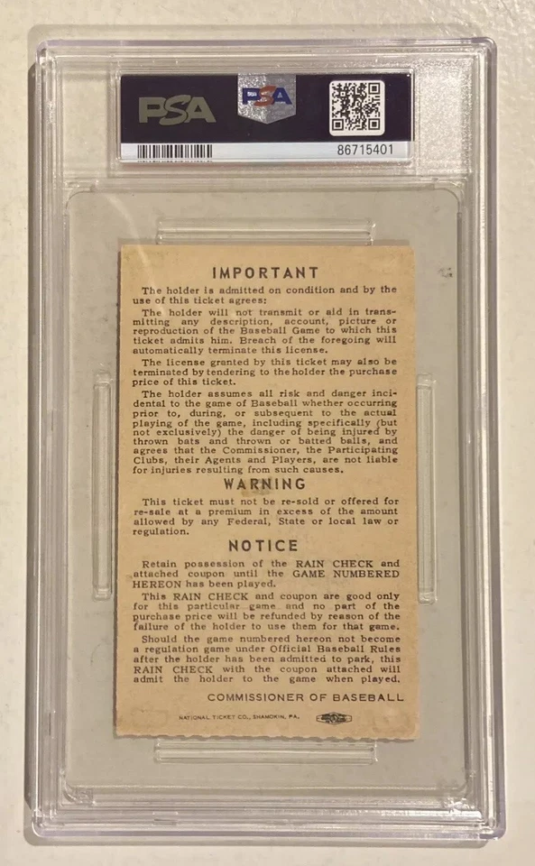 1970 Jim Palmer Signed World Series Gm 5 Ticket PSA 5 DNA Certified Auto 10 HOF - Image 2 of 4