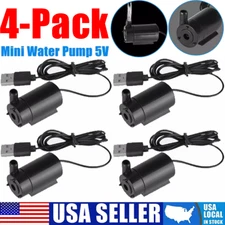 4 Pack USB Mini Water Pump Submersible 5V for Garden Fountain Fish Tank Aquarium