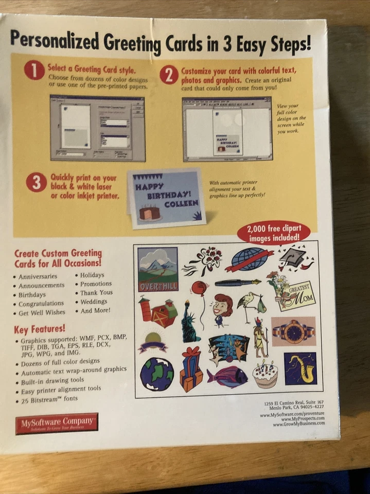PROVENTURE Greeting Cards Computer Software CD-ROM  Windows 3.1 / 95 / 98 - Image 4 of 4