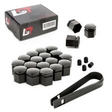 20x Radschraubenkappen Abdeckkappen Radmuttern Set 17 mm schwarz für RENAULT