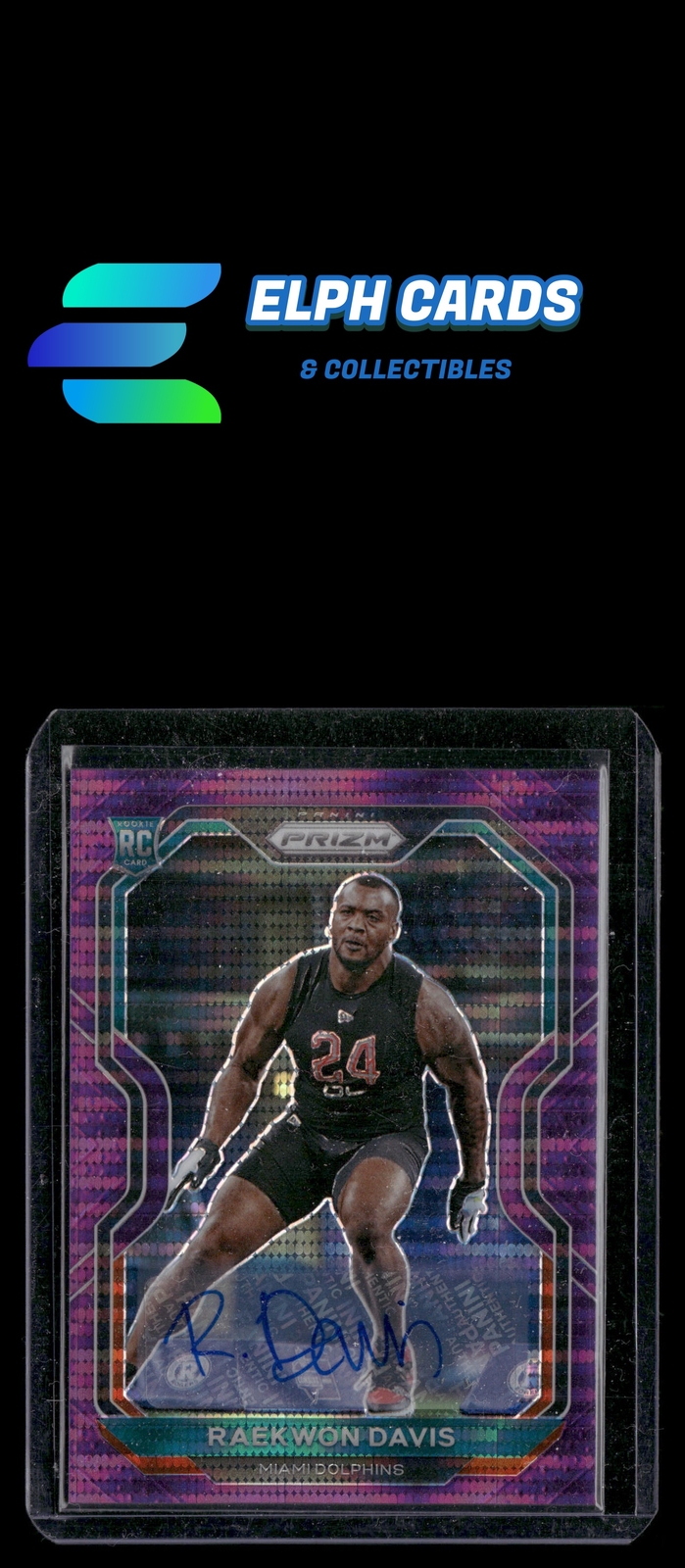 2020 Panini Prizm #341 Raekwon Davis Rookie Autographs Prizm Purple Pulsar