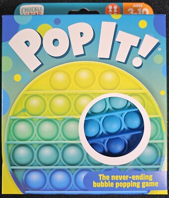 Chuckle & Roar Pop It! Fidget and Sensory Game Blue Rainbow