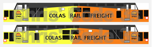 Kleber Vinyl Klasse 37 Aufkleber Anzug OO Spurweite Hornby/Lima - Colas Rail 37421 | Zustand: New