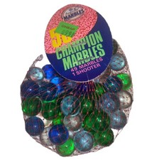 Vtg Imperial Marbles 1978 Champion Marbles 50 Bag - 49 Marbles  1 Shooter