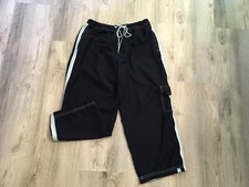 Black Capris with blue  white piping