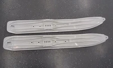 Pair of White Arctic Cat Snowmobile 6" Saddleless Plastic Trail Skis 3603-255