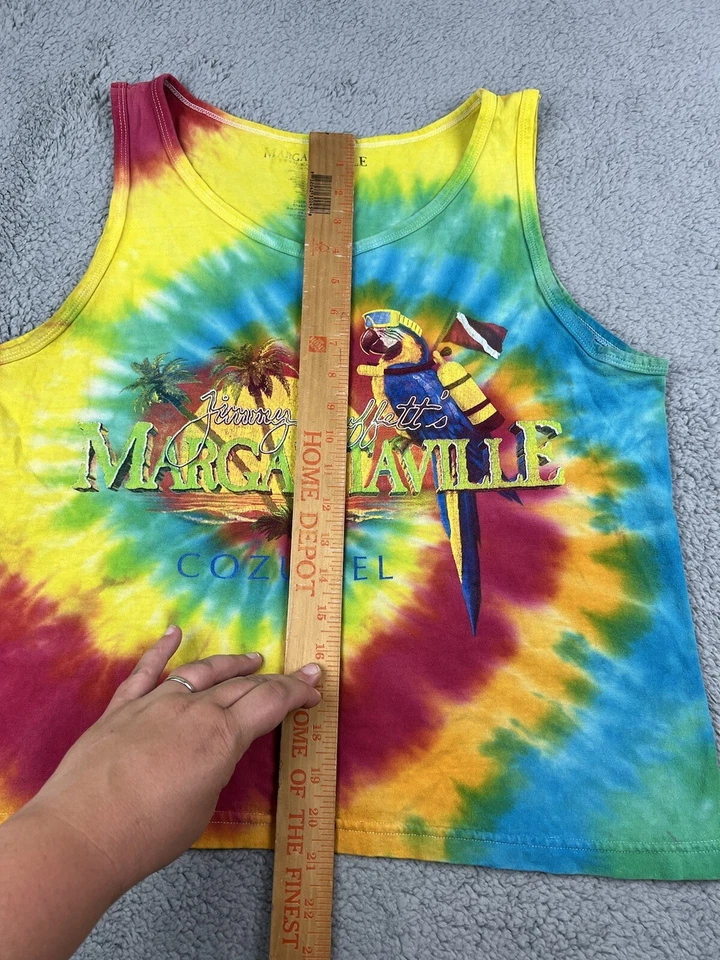 Jimmy Buffet Margaritaville Shirt Mens Medium Tank Top Tye Die Parrot Cozumel - Image 4 of 4
