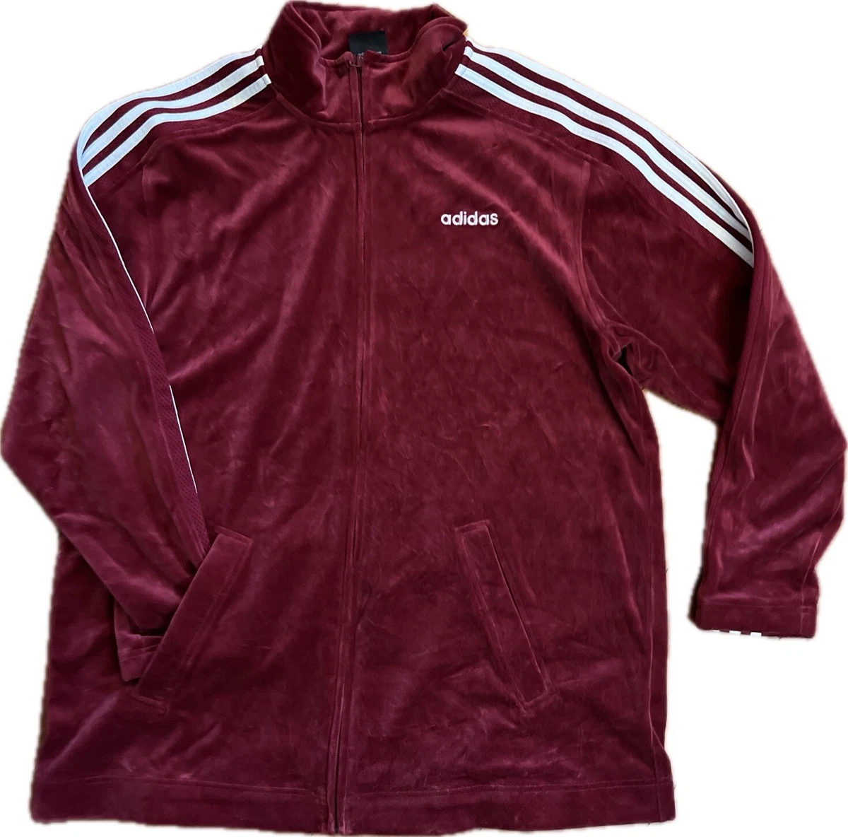 Adidas cheap velour red